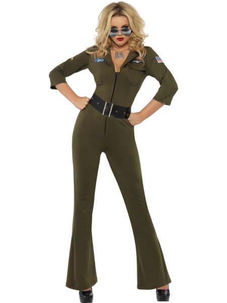 Original Sexy Damen Pilotenkostüm aus dem Film TOP GUN als Hosenanzug