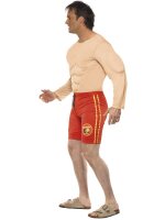 Original Baywatch Rettungsschwimmer Kostüm mit Muskelshirt