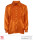 Disco Rüschenhemd 70 er Jahre aus Satin in orange Größe: M bis L