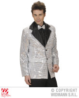 Pailletten Jacke oder Sakko in silber