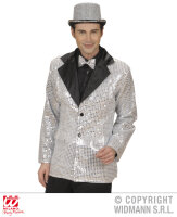 Pailletten Jacke oder Sakko in silber