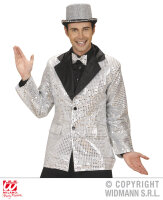 Pailletten Jacke oder Sakko in silber