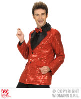 Pailletten Jacke oder Sakko in rot