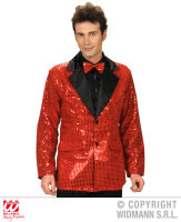Pailletten Jacke oder Sakko in rot