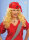 Blonde Damen Piratenperücke