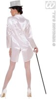 Sexy Frack für Damen in weiss aus Satin
