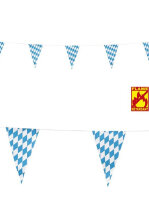 Oktoberfest Wimpelgirlande 4 m Wimpelkette Bayern mit Rauten