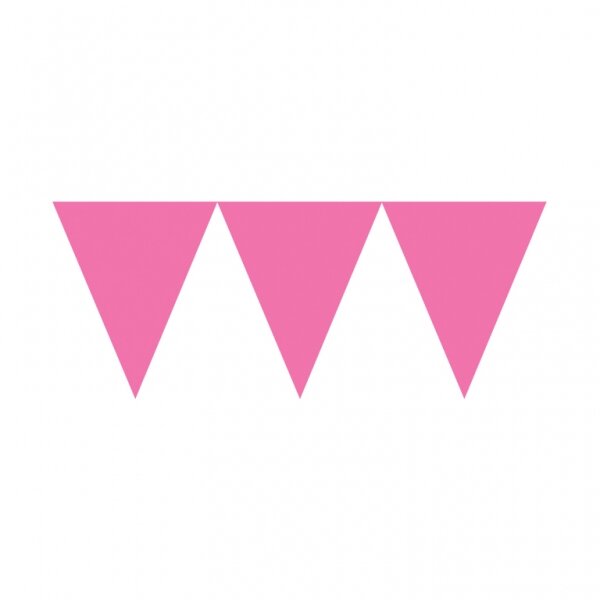 Wimpelkette in vielen Farben einfarbig und bunt 4,5m Farbe: pink