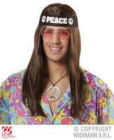 Hippie Set mit Brille Haarband und Peace Zeichen
