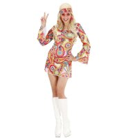 70s Disco Fever Kleid mit Haarband Größe: S