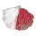Pompom rot weiss