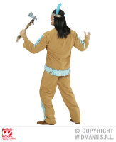 Herren Indianer Kostüm mit Federschmuck