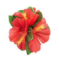 Hawaii Hibiscusblüten Haarspange rot