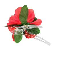 Hawaii Hibiscusblüten Haarspange rot