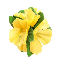 Hawaii Hibiscusblüten Haarspange gelb