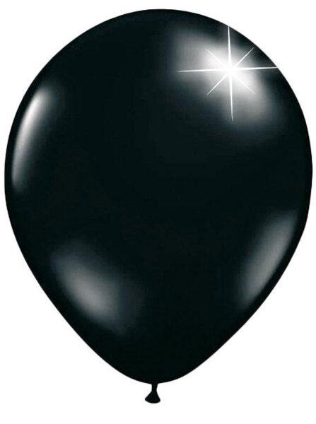 Deko Luftballons Ballons metallic schwarz 30 cm 12"