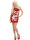 Sexy Damen Pailletten Kostüm Happy New Year zu Silvester