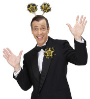 Edler Glitzer Happy New Year Anstecker bzw. Brosche in gold und silber