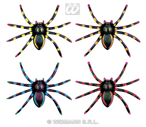Set mit 4 Halloween Spinnen