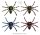 Set mit 4 Halloween Spinnen