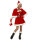 Kostüm Santa lady deluxe mit Tasche und Handschuhen