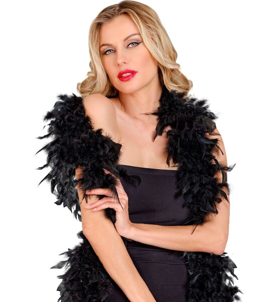 Feder Boa schwarz 180 cm Federboa