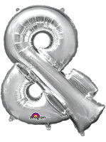 Folienballon silber als Buchstaben und Sonderzeichen bis...