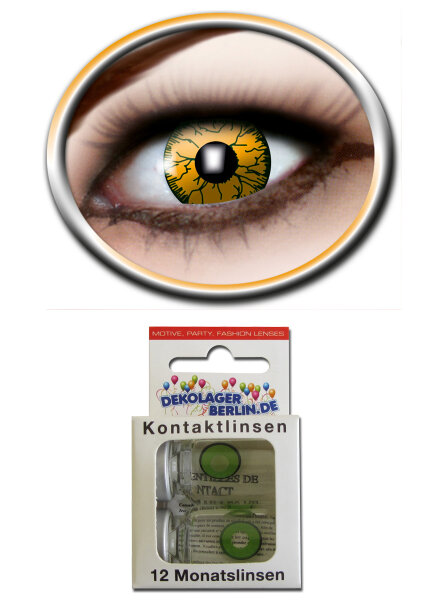 Farbige Kontaktlinsen orange monster