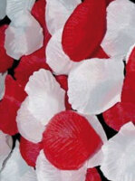 500 Rosenblüten in rot oder weiss für die...