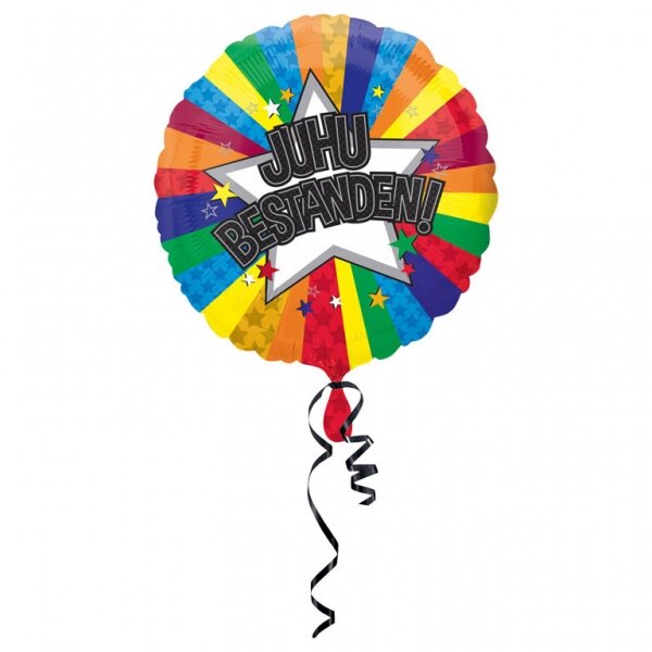 Folienballon zur Prüfung Abi Juhu Bestanden