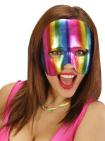 Halbmaske in Regenbogen Farben als Maske