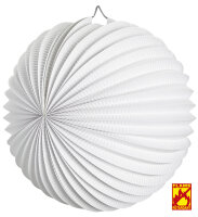 Laterne Ø 25 cm in weiss schwer entflammbar