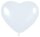 Luftballons Herz weiss, Ø 42 cm Herzballons