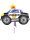 Polizeiauto als Folienballon 53cm