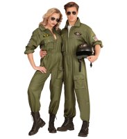 Pilotenkostüm Kampfflieger Kostüm Fighter Jet Pilot