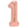 Folienballon rose gold als Zahlenballon 0 bis 9 - 86cm Zahl: 1