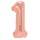 Folienballon rose gold als Zahlenballon 86cm Zahl: 1