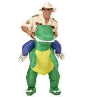 Air Suit Kostüm Dinosaurier mit Reiter