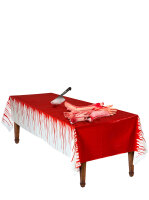 Blutende Tischdecke 137x275cm aus Kunststoff