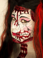 Halloween Wunde offene Wange oder Zombie Biss