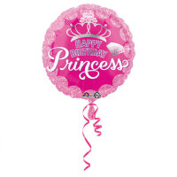 Folienballon Happy Birthday Princess 43cm