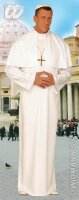 Papst Kostüm mit Überwurf und Kopfbedeckung Größe: M