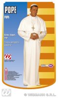 Papst Kostüm mit Überwurf und Kopfbedeckung Größe: M