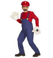 Kinderkostüm blauer Handwerker Overall für Mario