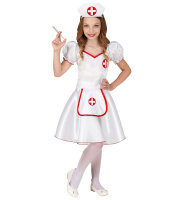 Kinderkostüm Krankenschwester als Kleid mit Haube