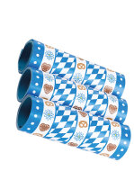 3 er Set Luftschlangen Bayern Oktoberfest blau weiss