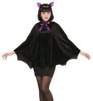 Vampir Fledermaus Umhang mit Kapuze
